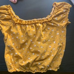 Off the shoulder crop top